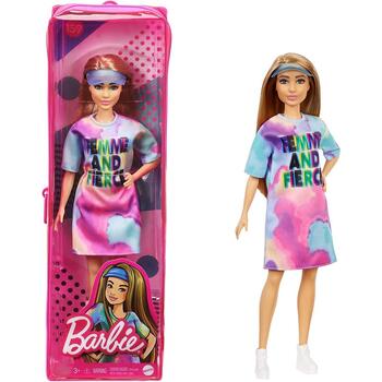 Mattel Papusa Barbie Fashionista Cu Parul Blond Si Rochita Sport