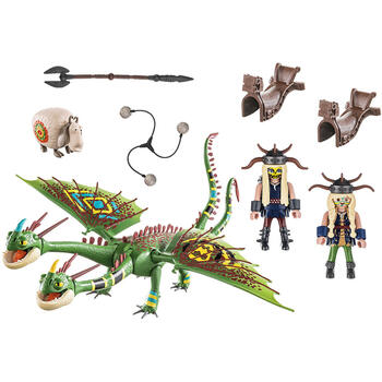 Playmobil Dragons Cursa Dragonilor: Raffnut Si Tuffnut Cu Barf Si Belch