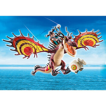 Playmobil Dragons Cursa Dragonilor: Snotlout Si Hookfang