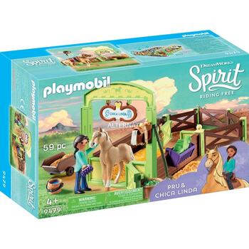 Playmobil Spirit - Spatiu Ingrijire Cai - Pru & Chica Linda