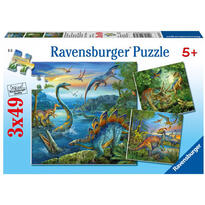 Puzzle Farmecul Dinozaurilor, 3x49 Piese