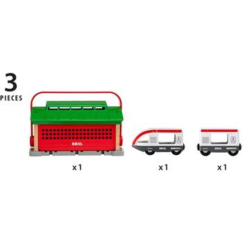 BRIO Set Portabil Garaj De Trenuri
