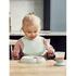 BabyBjorn Set hranire: farfurie, lingurita, furculita, pahar si bavetica pentru bebe, Powder Green
