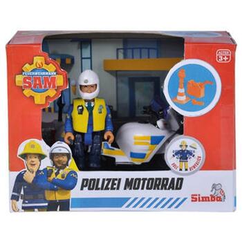 Simba Sam Police Motocicleta Figurina