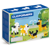 Set de construit Clicformers- Catei prietenosi, 123 piese